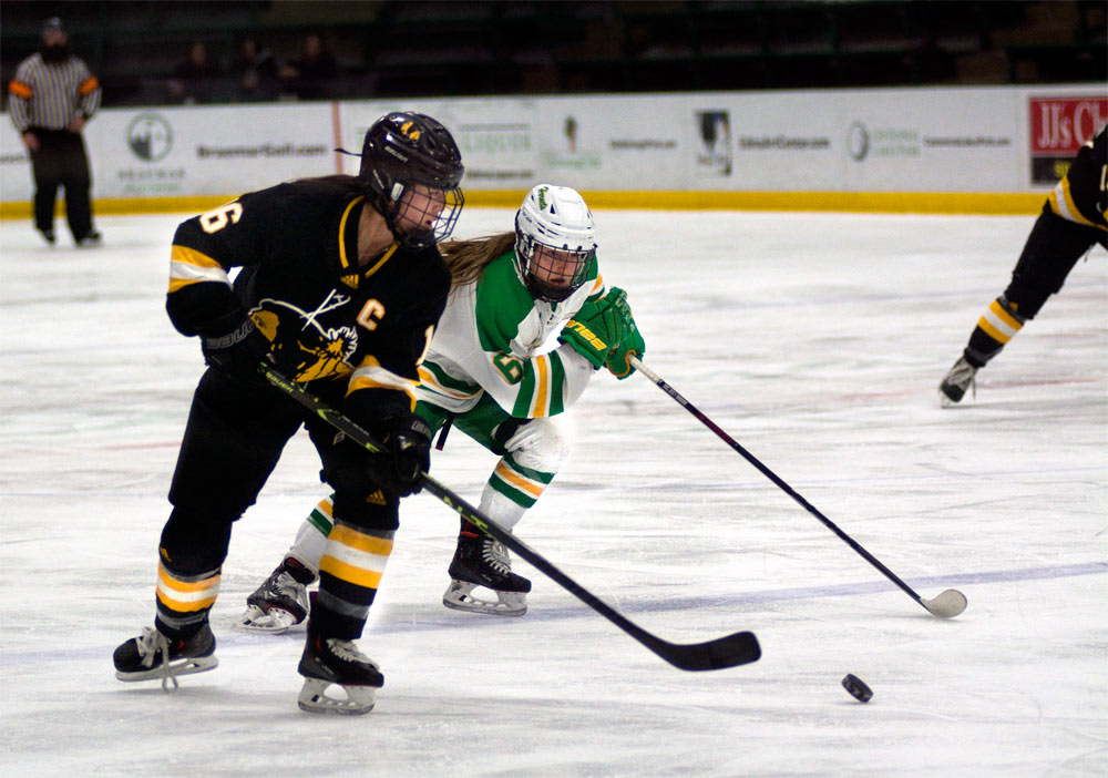 Warroad senior forward Kate Johnson is part of the highest scoring line in the state this season.